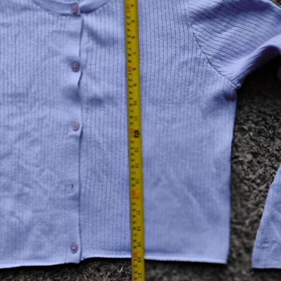 Wild Fable Lavender Cardigan Bell Sleeves Cropped Knit Button Front Sweater XL - Picture 5 of 5